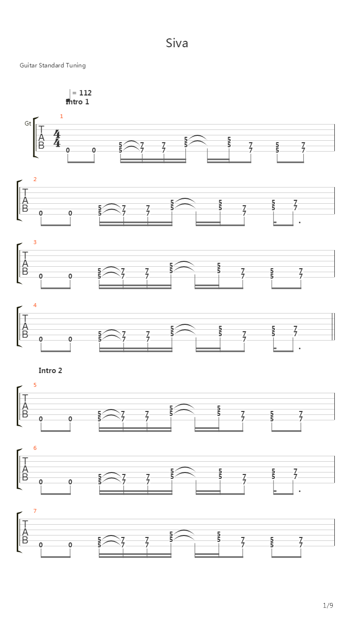 Siva吉他谱