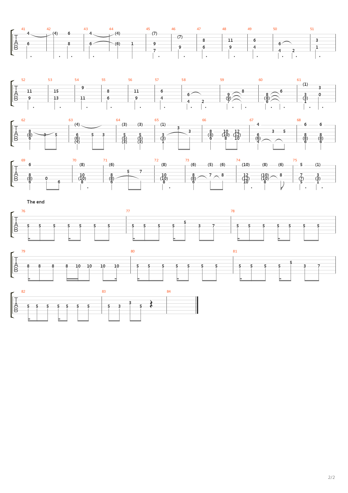 Hundred Years Have Passed吉他谱