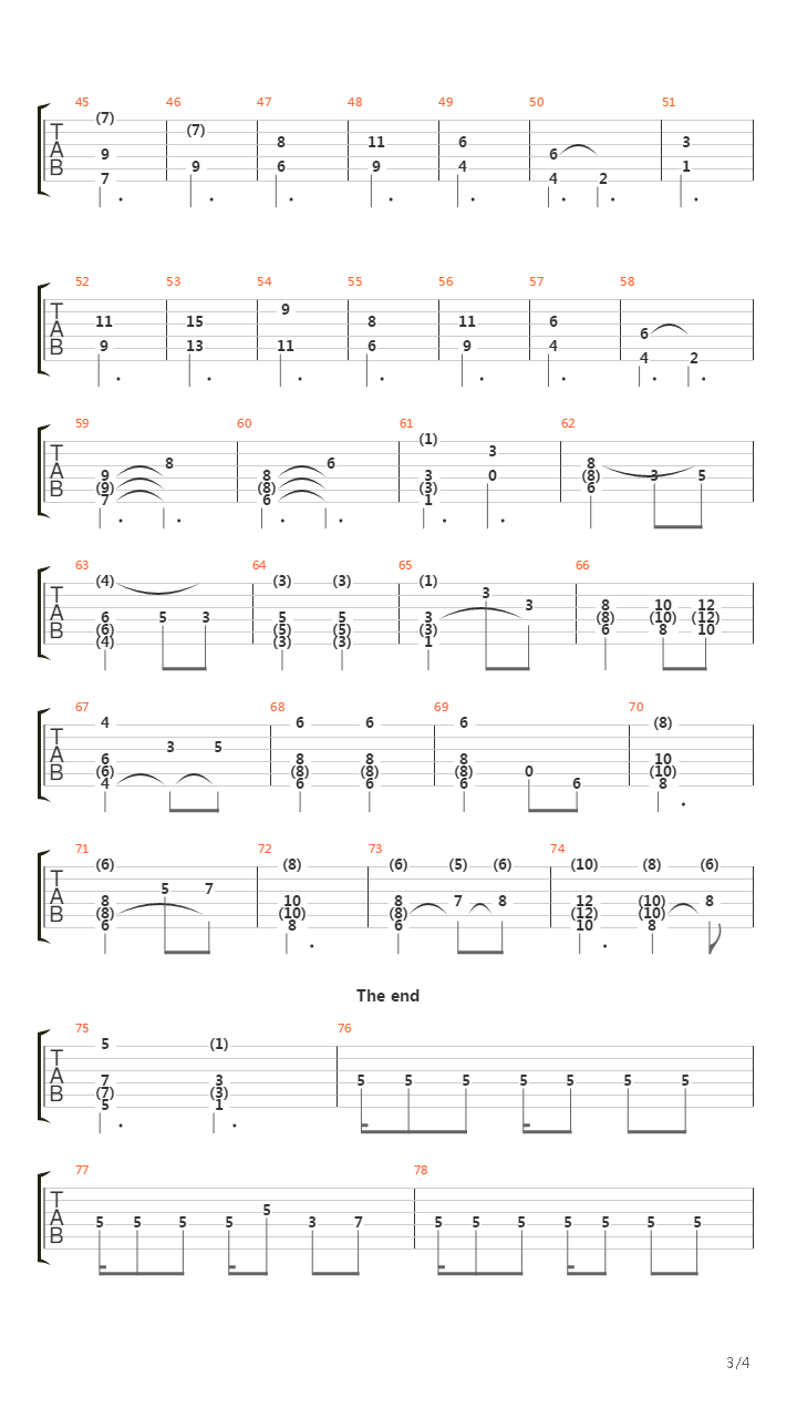 Hundred Years Have Passed吉他谱