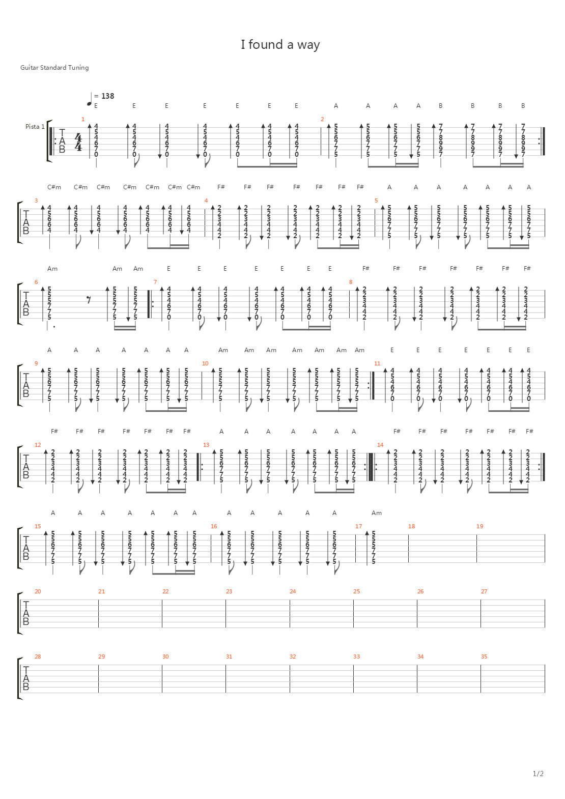I Found A Way Acoustic吉他谱