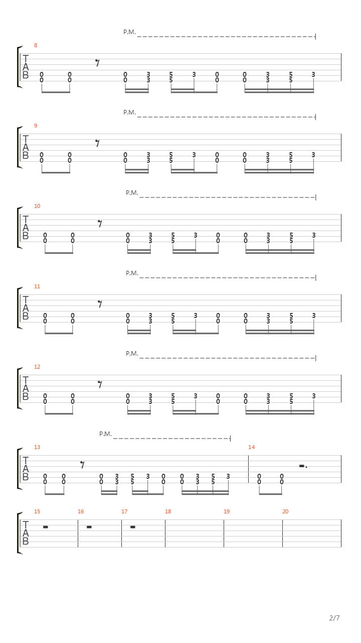 Megaton吉他谱
