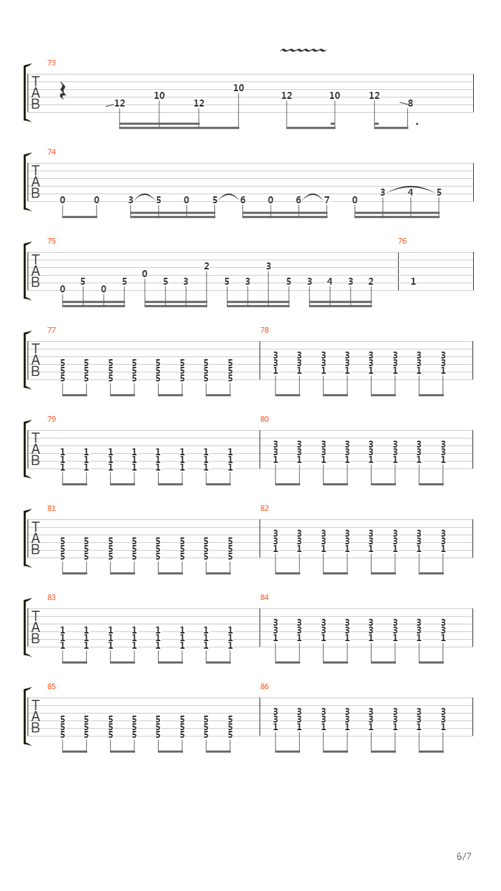 Megaton吉他谱