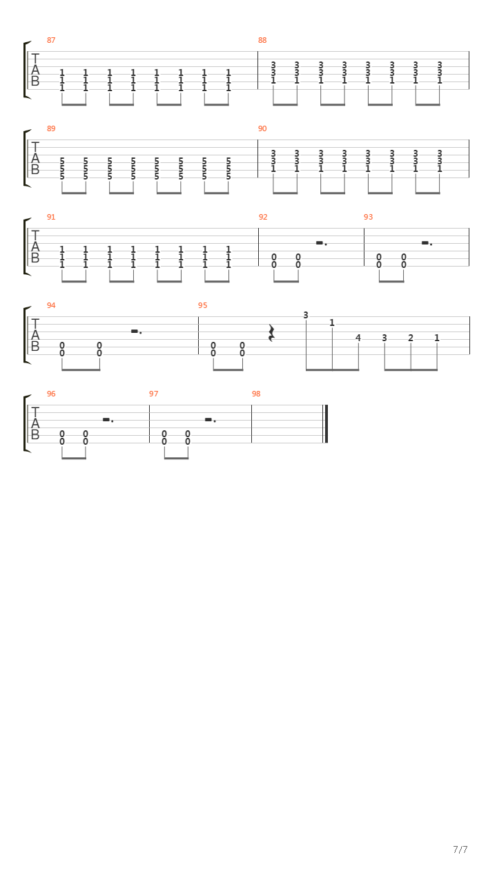 Megaton吉他谱
