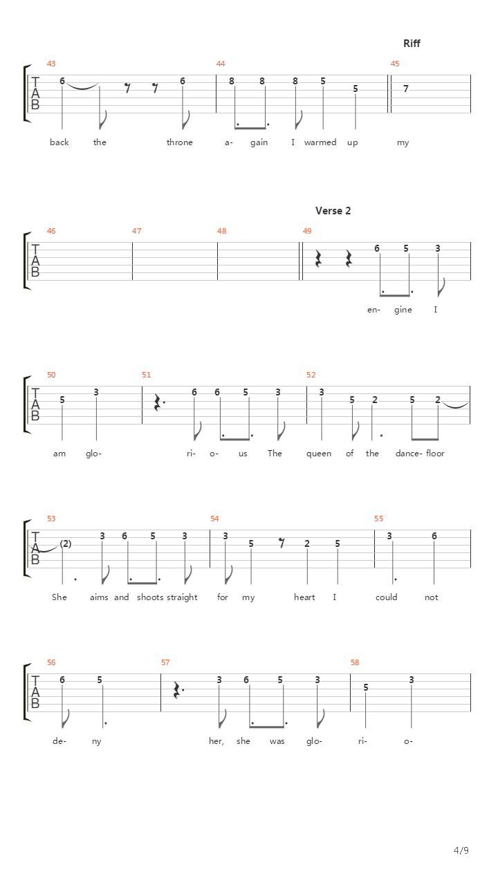 Falling吉他谱