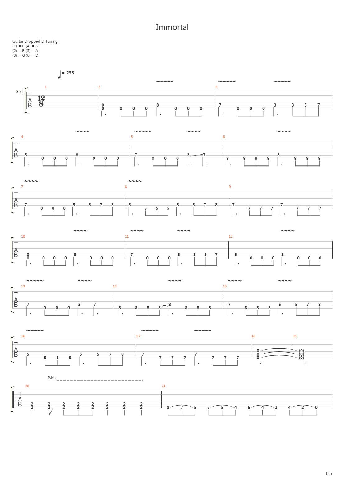 Immortal吉他谱