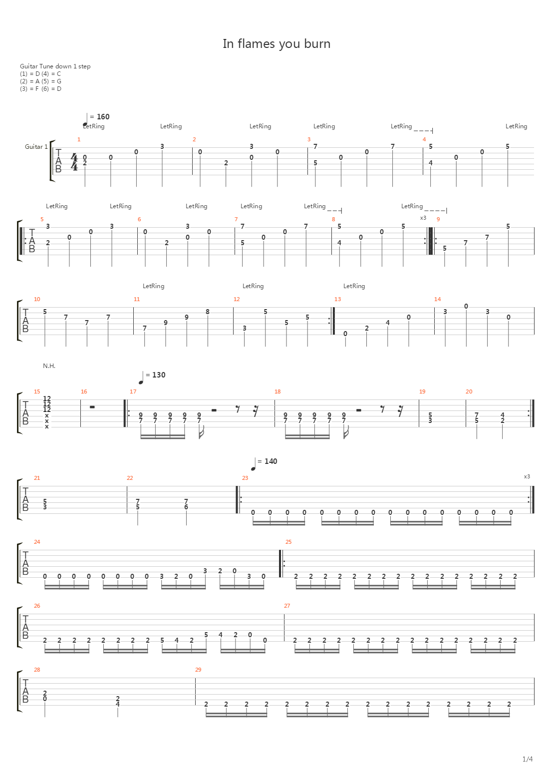 In Flames You Burn吉他谱