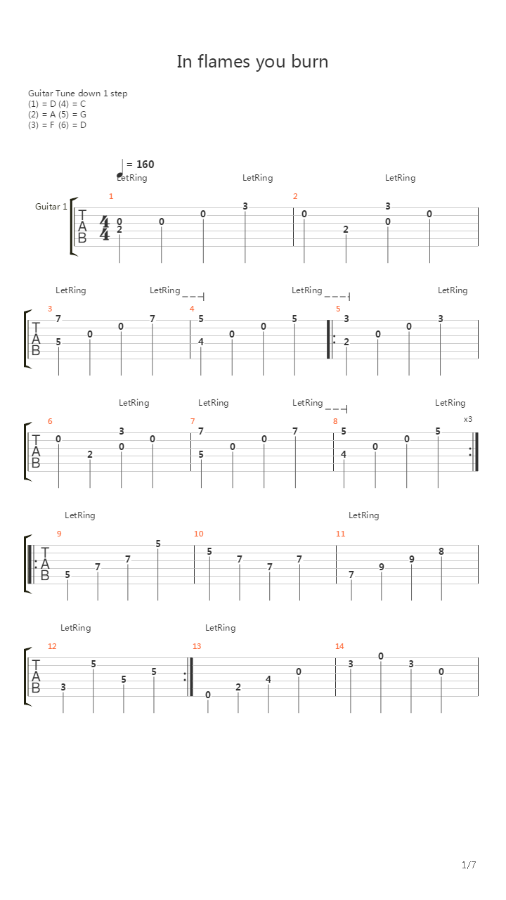 In Flames You Burn吉他谱