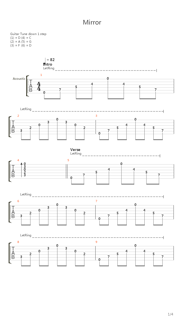 Mirror吉他谱