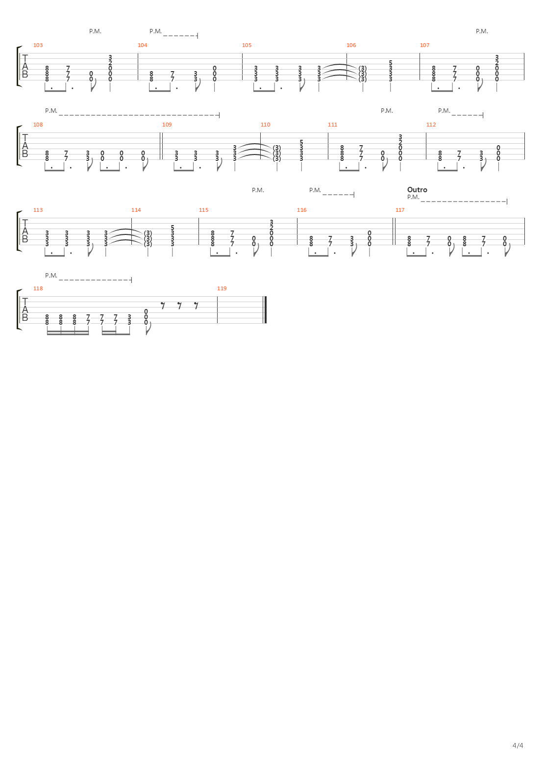 Arterial Black吉他谱