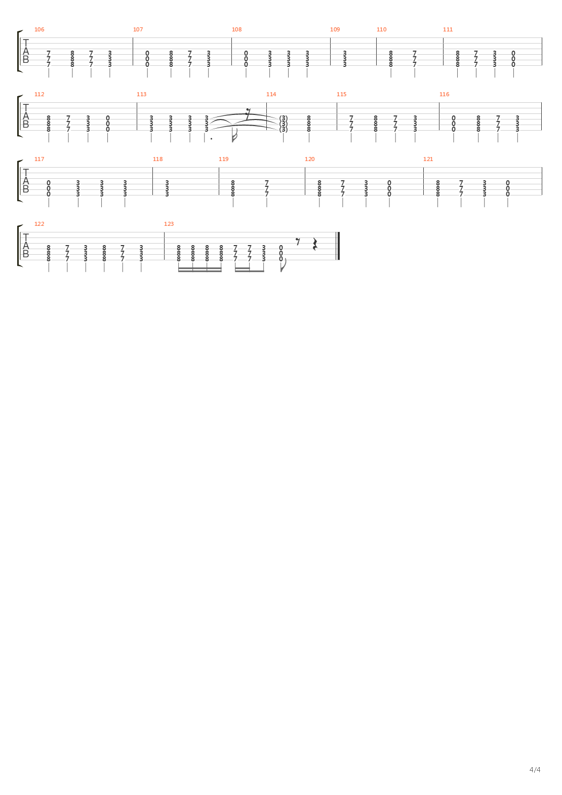 Arterial Black吉他谱