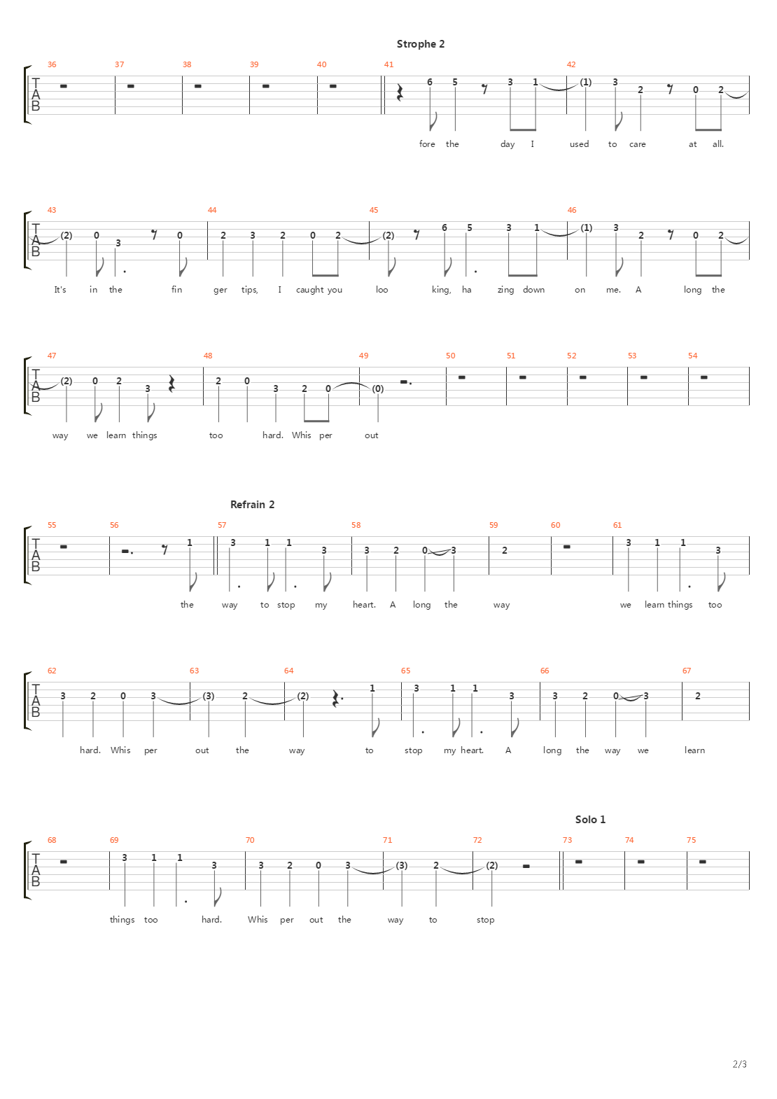 Arterial Black吉他谱