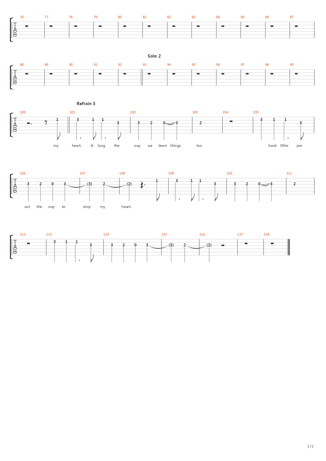 Arterial Black吉他谱