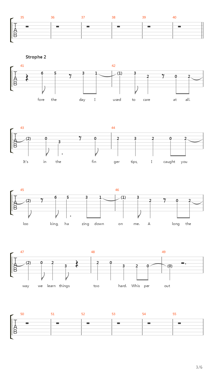Arterial Black吉他谱