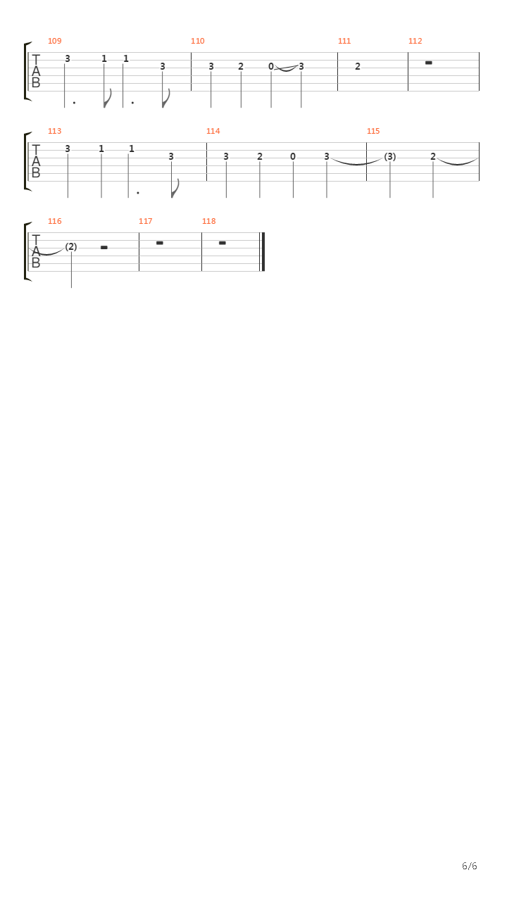 Arterial Black吉他谱