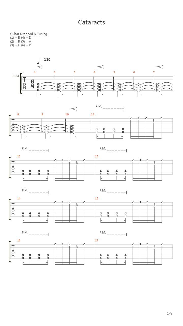 Cataracts吉他谱