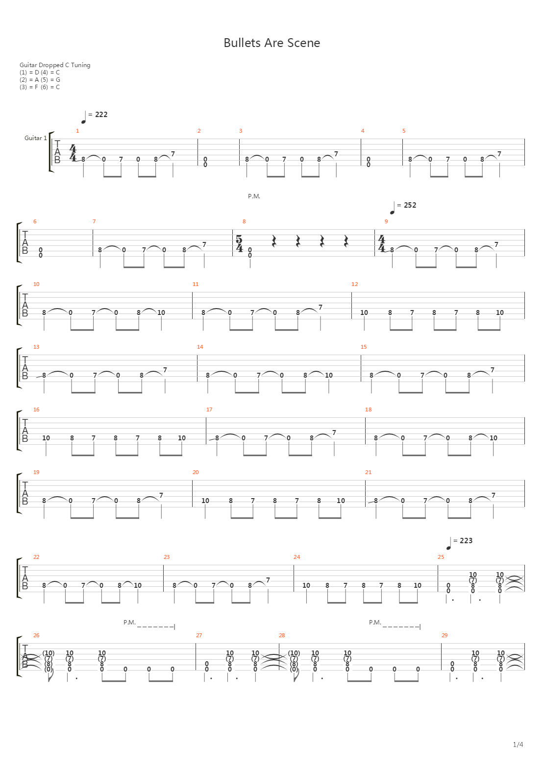 Bullets Are Scene吉他谱