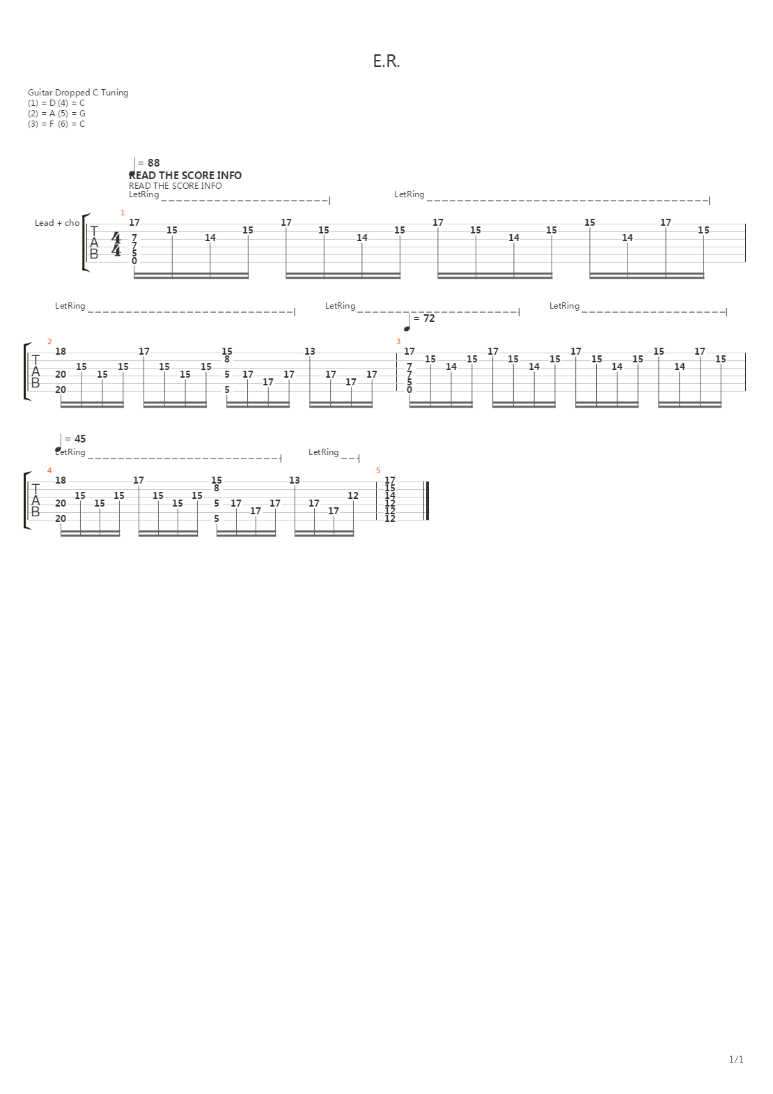 Er吉他谱