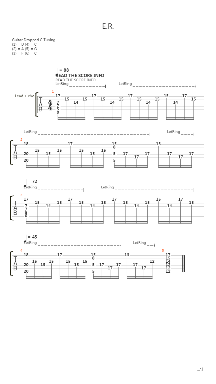 Er吉他谱