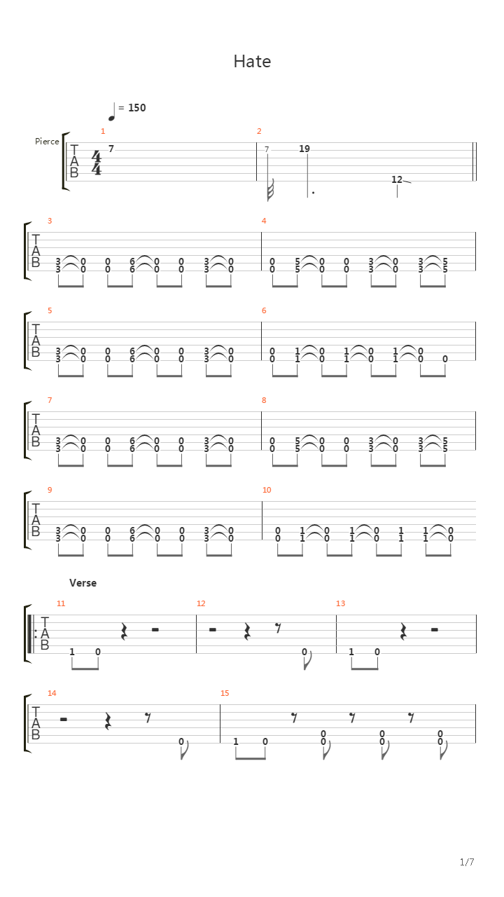 Hate吉他谱