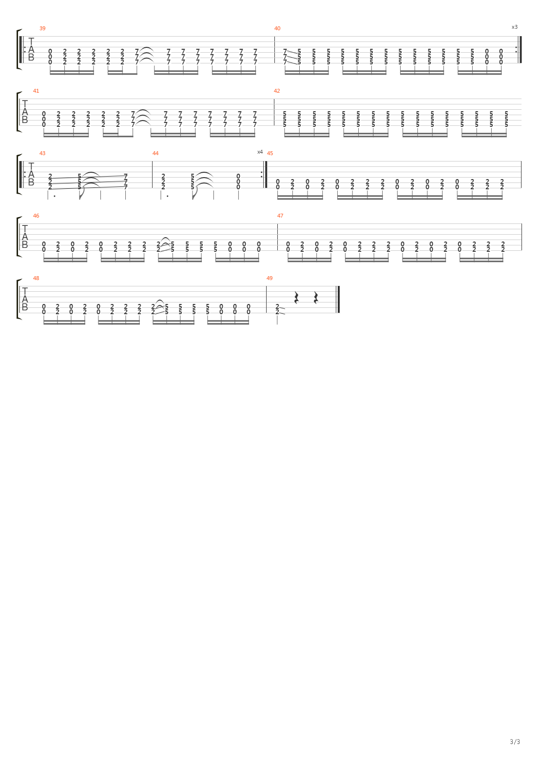 Numb吉他谱