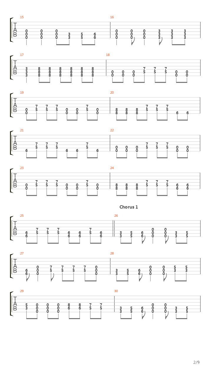 Step Up吉他谱