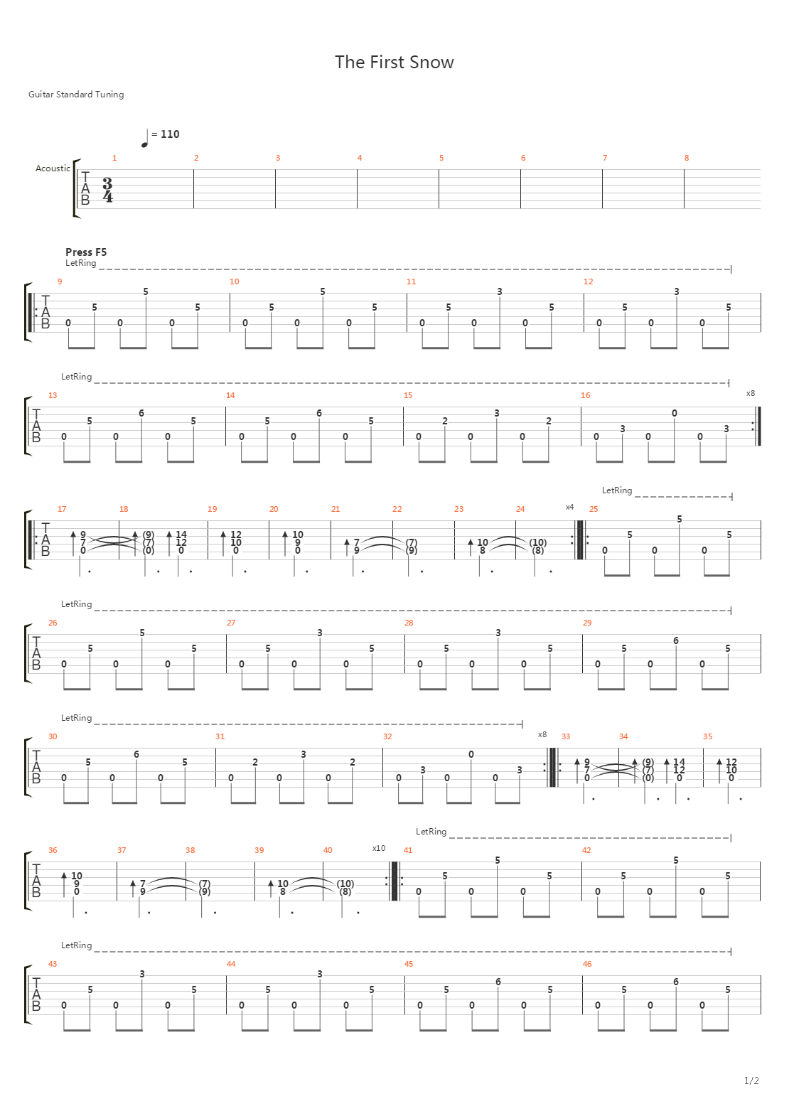 The First Snow吉他谱