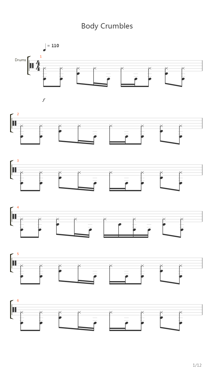 Body Crumbles吉他谱