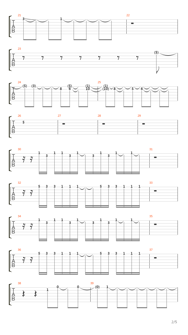 Under The Sun吉他谱