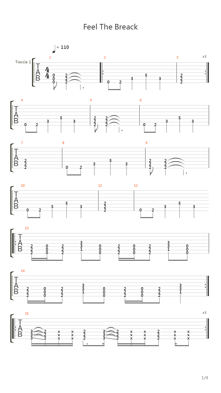 Feel The Break吉他谱