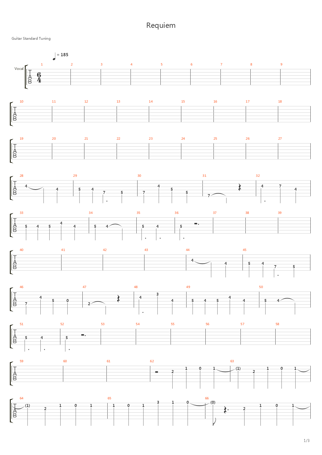 Requiem吉他谱