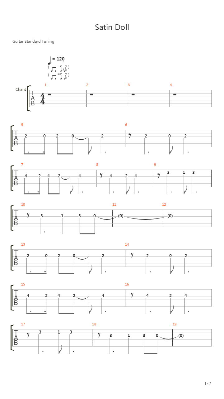 Satin Doll吉他谱