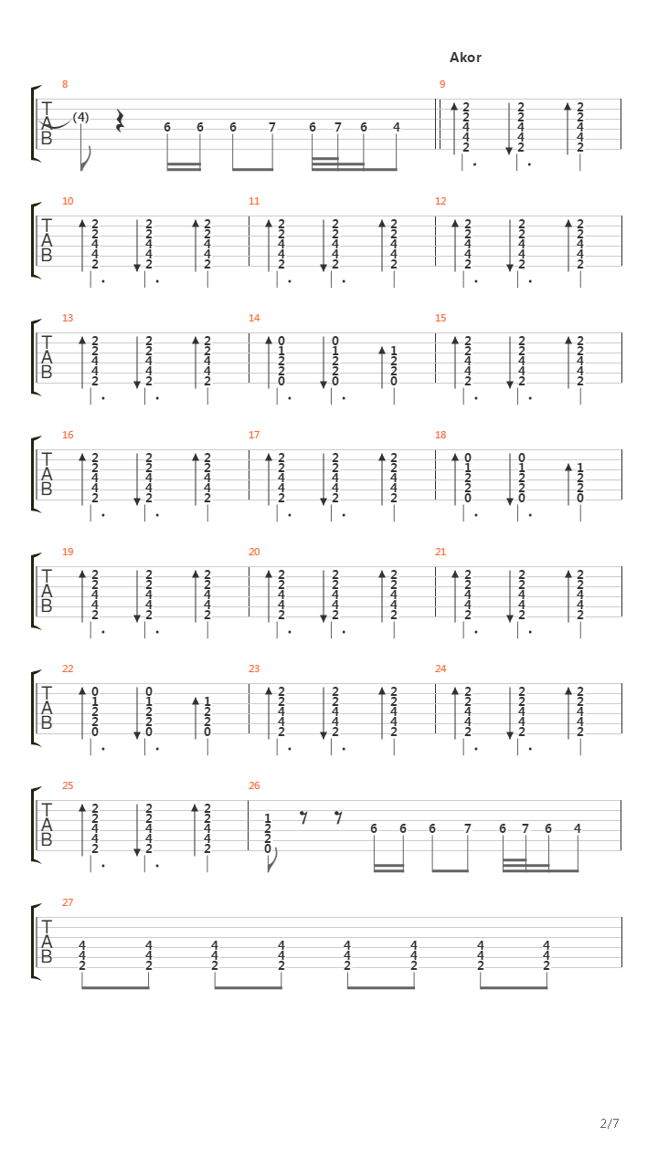 Aman Aman吉他谱