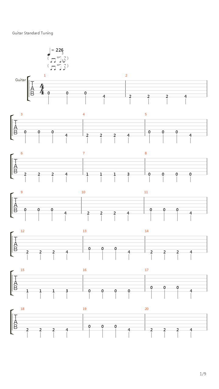 Bebek吉他谱