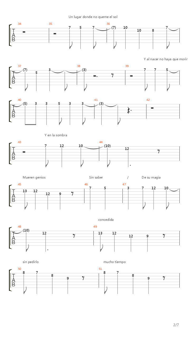 En Algun Lugar吉他谱