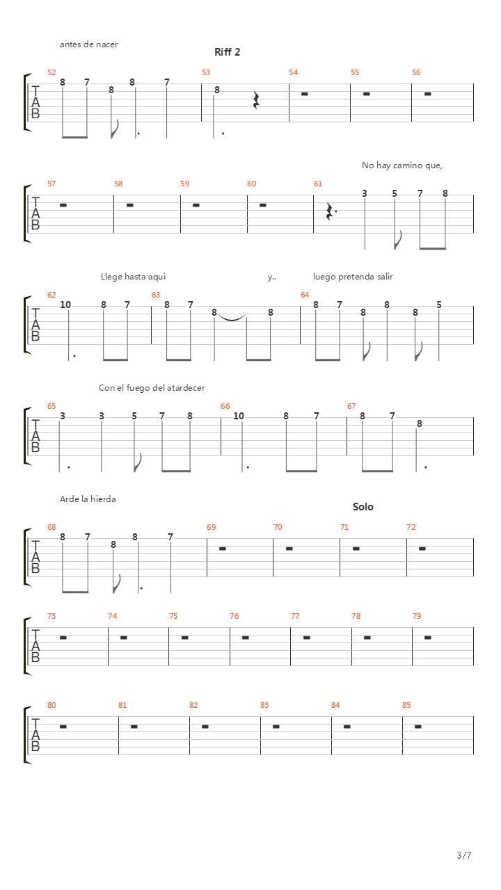 En Algun Lugar吉他谱
