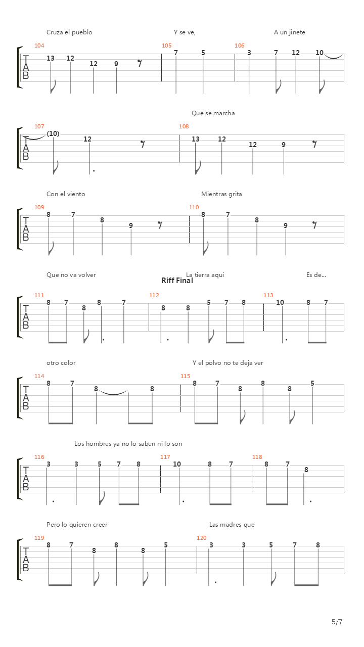 En Algun Lugar吉他谱