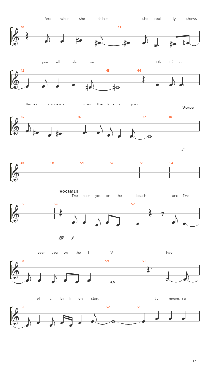 Rio吉他谱