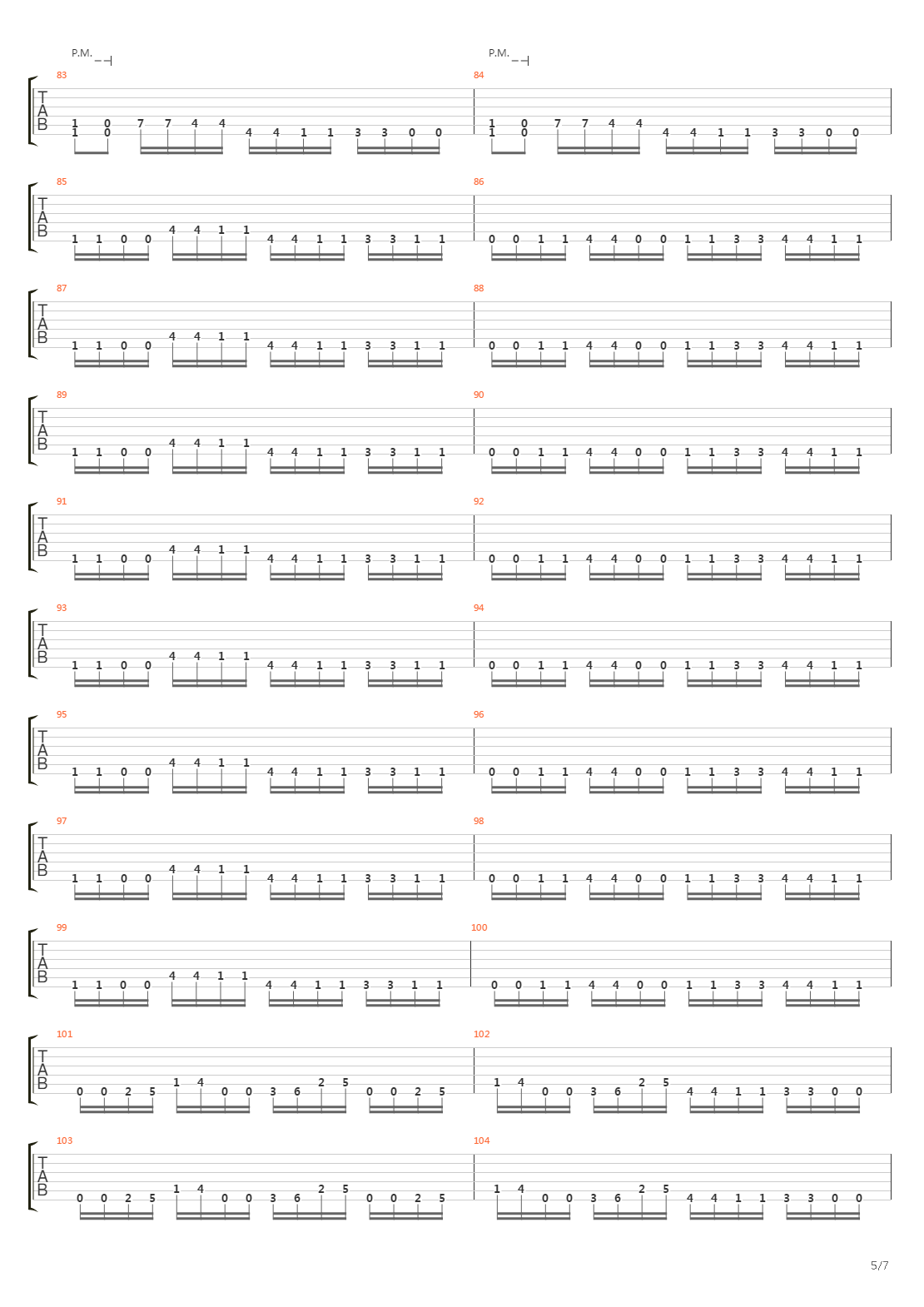 Approaching The End吉他谱