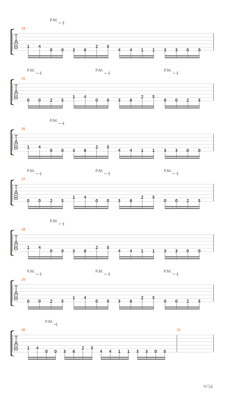 Approaching The End吉他谱