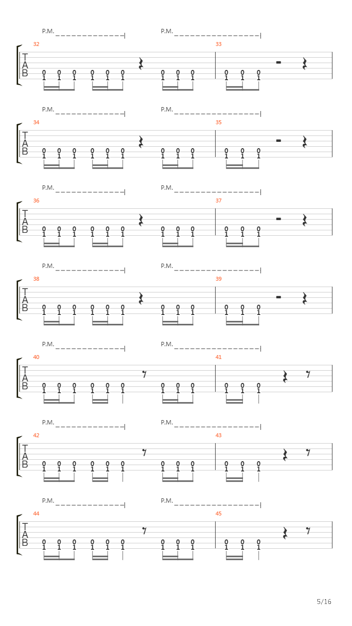 Approaching The End吉他谱