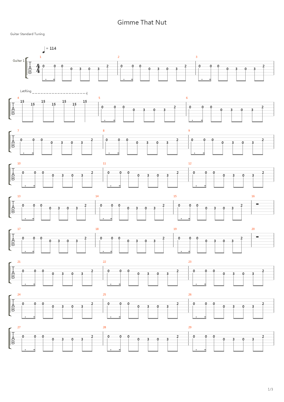 Gimme That Nut吉他谱