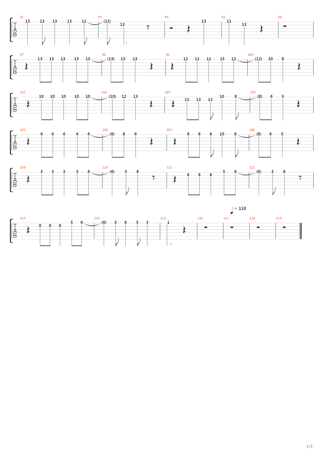 La Derniere Seance吉他谱