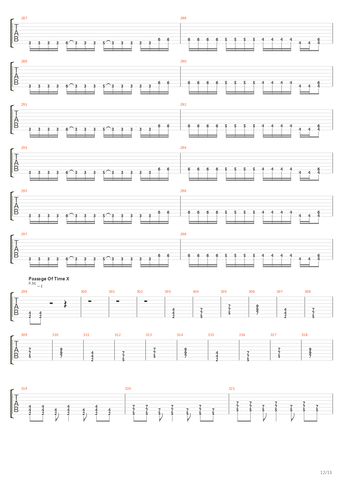 Passage Of Time吉他谱