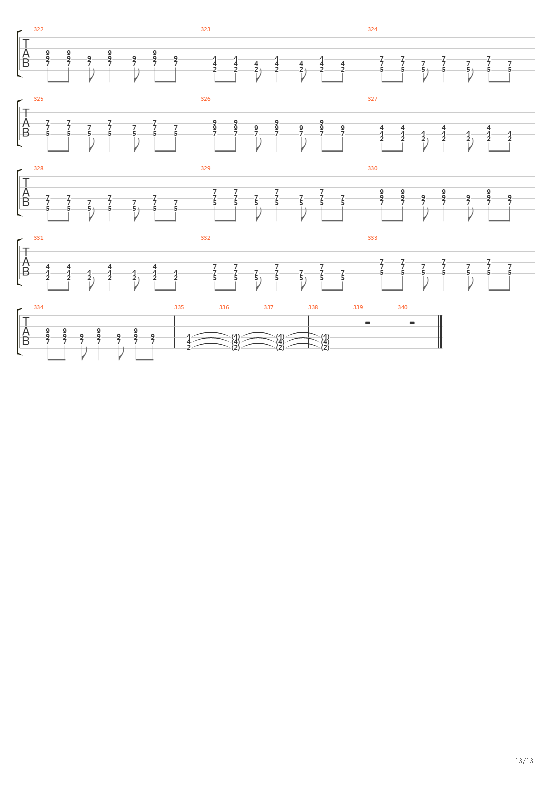 Passage Of Time吉他谱