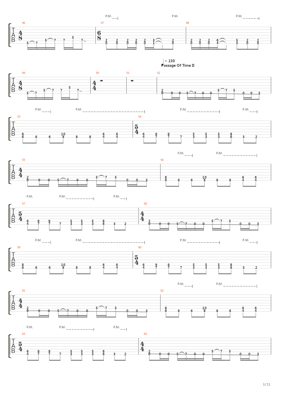 Passage Of Time吉他谱