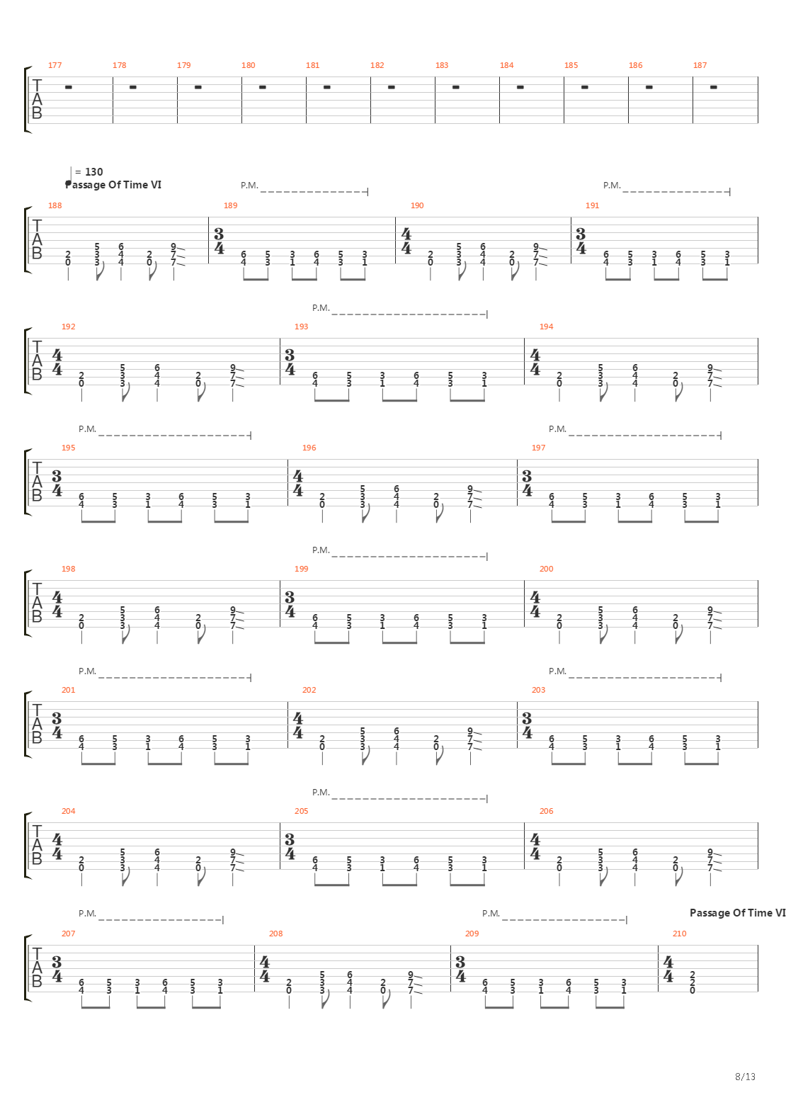 Passage Of Time吉他谱