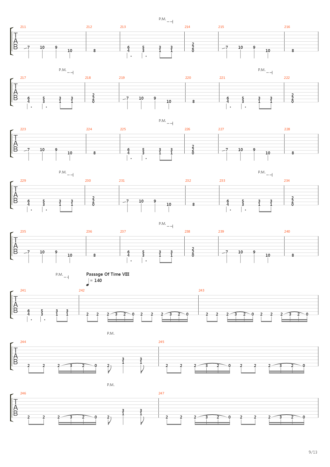 Passage Of Time吉他谱