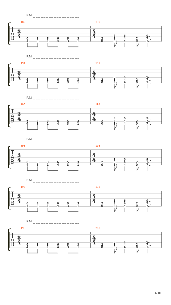 Passage Of Time吉他谱