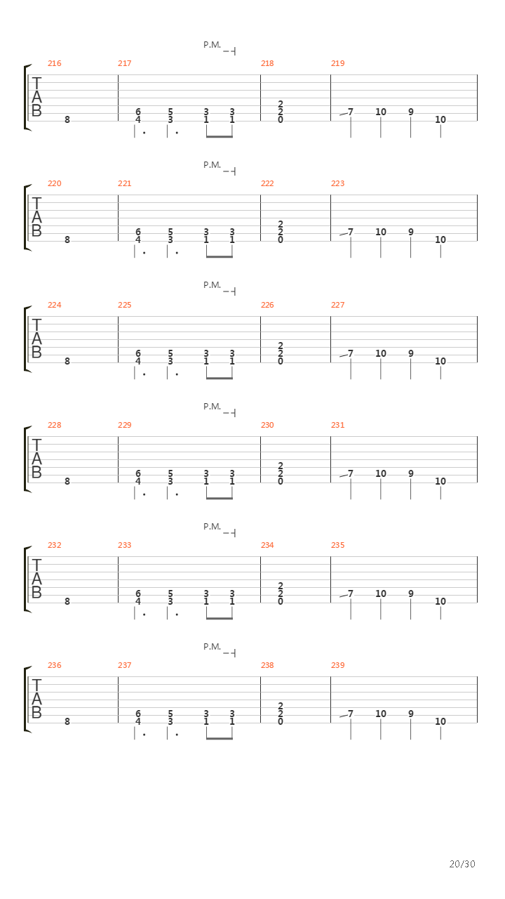 Passage Of Time吉他谱