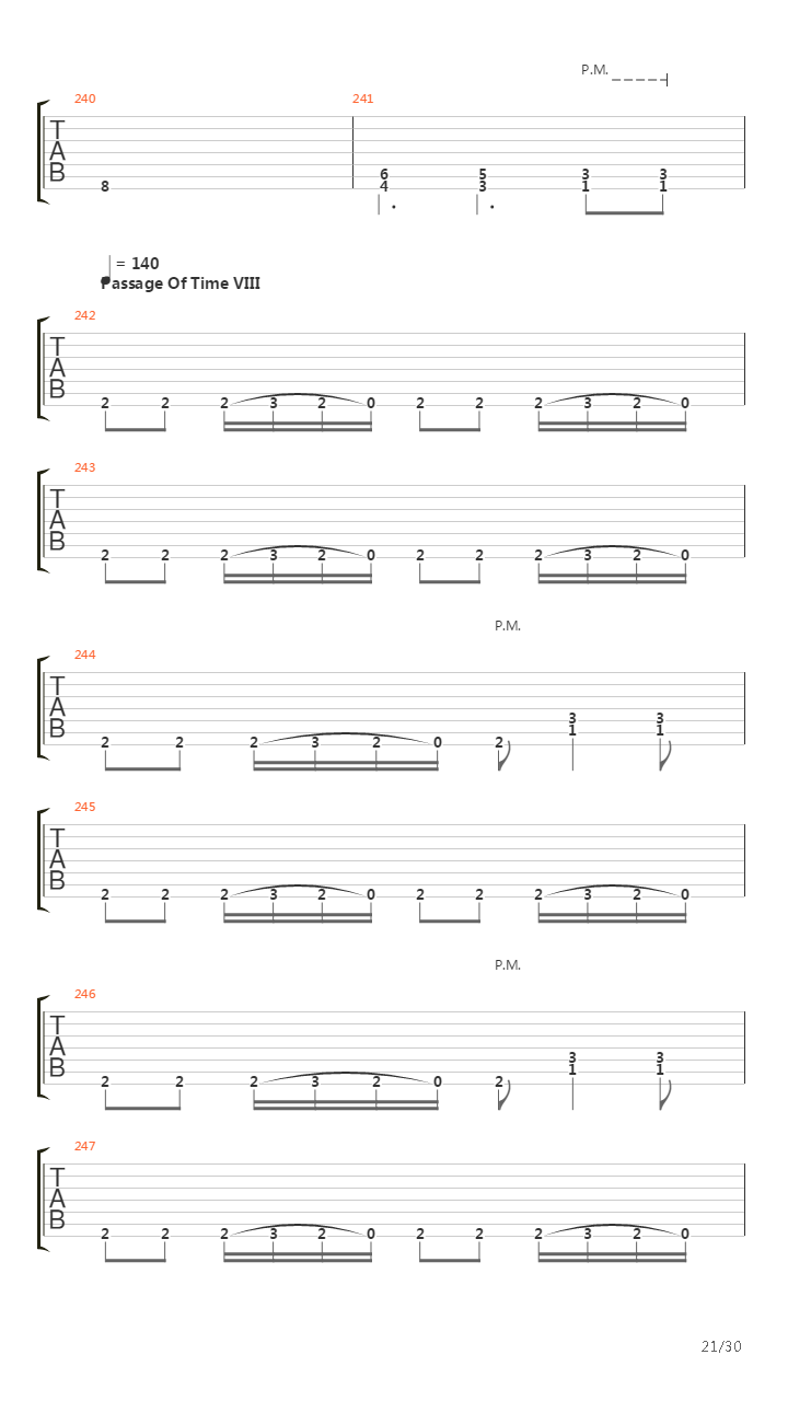 Passage Of Time吉他谱